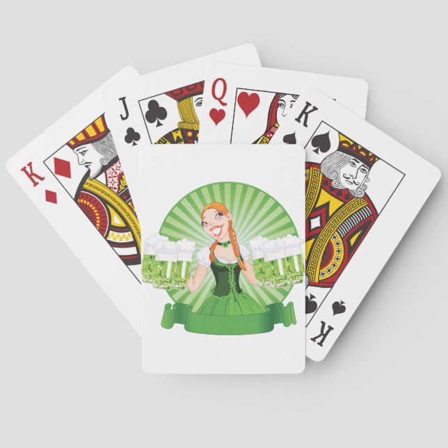 Naipes irlandeses de la criada de la barra (Reverso)