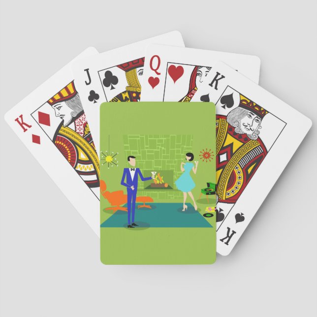 Naipes modernos de los pares de los mediados de (Reverso)