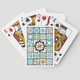 Naipes modernos del edredón del dechado de la