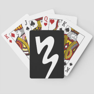 Naipes negros y blancos del logotipo de BMB