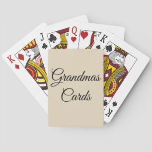 Naipes personalizados elegantes de las abuelas