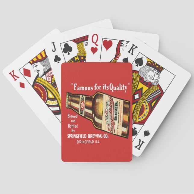 Naipes retros de la cerveza de Engelking (Reverso)