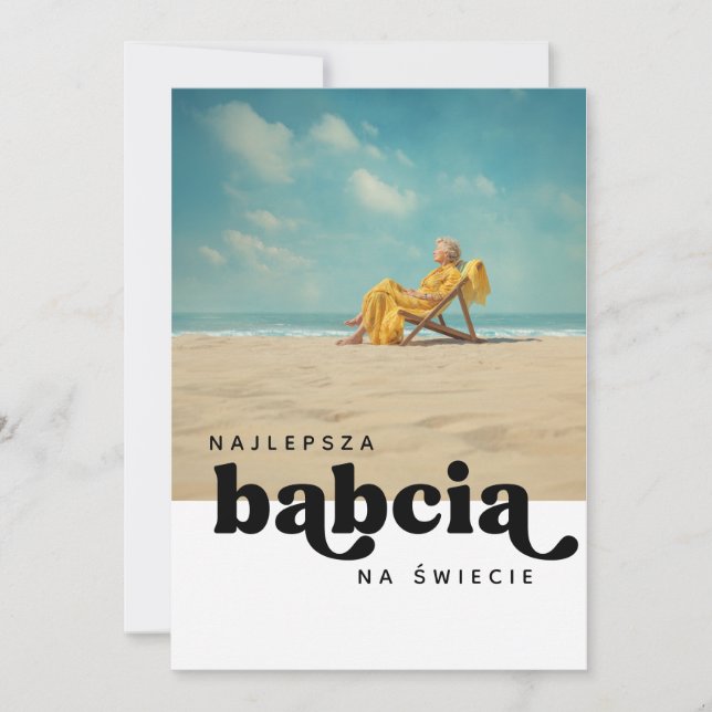 Najlepsza Babcia Na Świecie Personalizado Tarjeta  (Anverso)