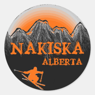 Nakiska Alberta Canada naranjas pegatinas de esquí