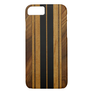 Nalu Mua Faux Koa Wood Surfboard iPhone 7 funda