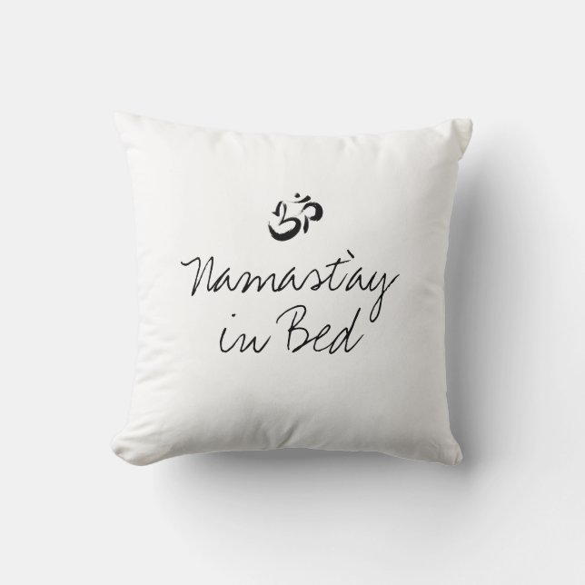 Namast'ay en almohada divertida de la cama (Anverso)