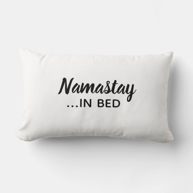 Namastay en la almohada de lanzamiento de la cama (Anverso)