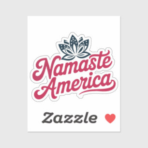 Namaste America Vinyl Yoga Pegatina