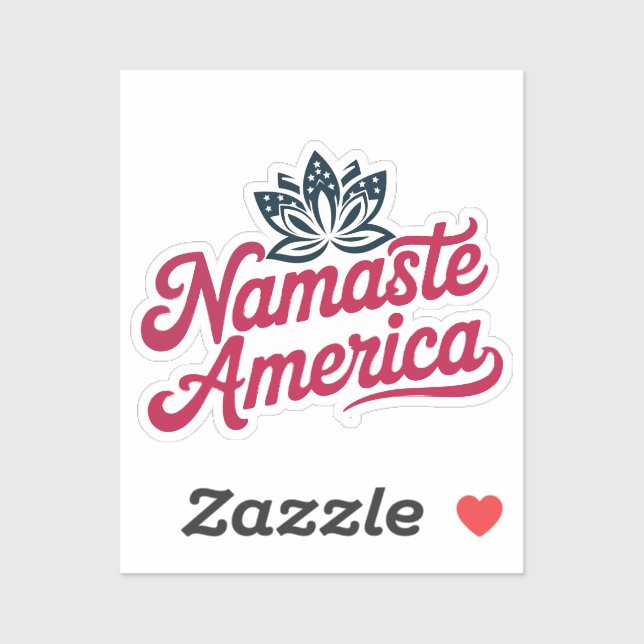 Namaste America Vinyl Yoga Pegatina (Hoja)