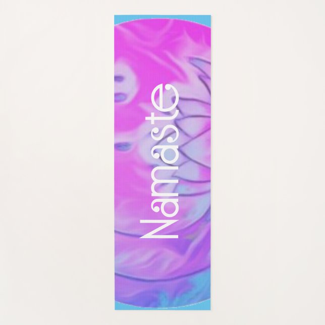 Namaste and Calm Lotus Moon Yoga Mat (Anverso)