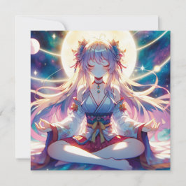 Namaste Anime Chica Meditando