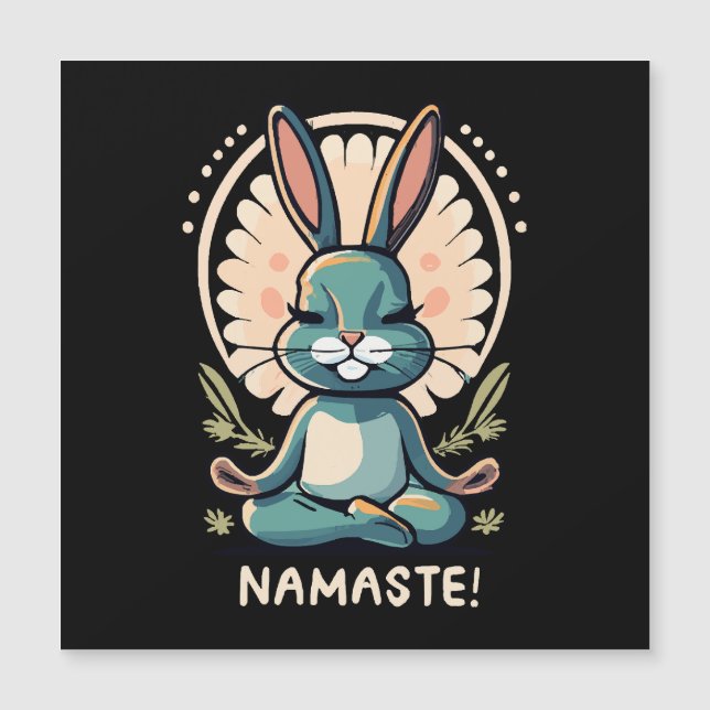 namaste conejo yoga conejo meditación (Anverso)