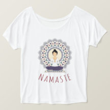Namaste en la camiseta de Lotus Pose - Yoga Asana