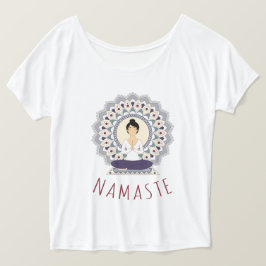 Namaste en la camiseta de Lotus Pose - Yoga Asana