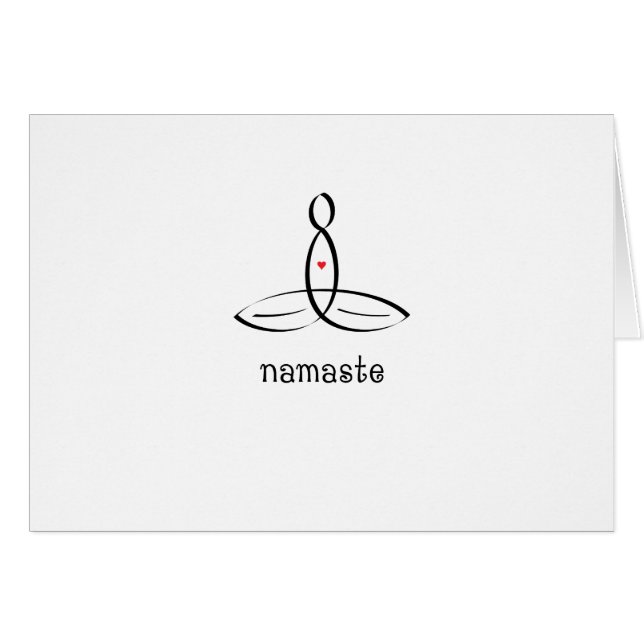 Namaste - Estilo de abanico negro (Anverso (Horizontal))