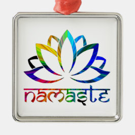 Namaste, flor Lotus, arcoiris, ornamento espiritua