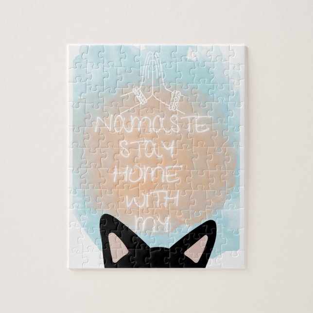 Namaste Home con mi puzzle de gato o perro (Vertical)