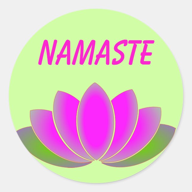 Namaste lotus pegatina (Anverso)