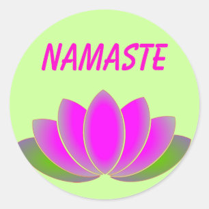 Namaste lotus pegatina