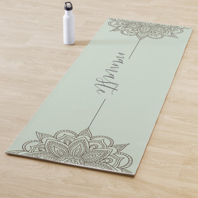 Namaste Mandala Blue Green Yoga Mat (In situ)