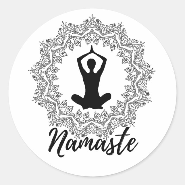 Namaste Mandala Yoga Pegatina (Anverso)