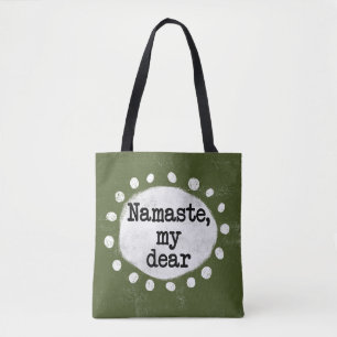 Namaste My Dear - Bolsa verde de tote