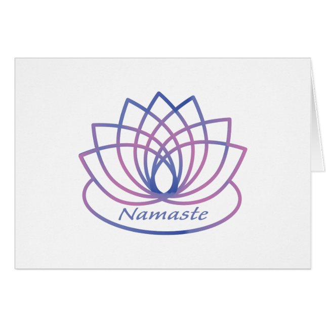 Namaste Purple and Pink Lotus Flower (Anverso (Horizontal))