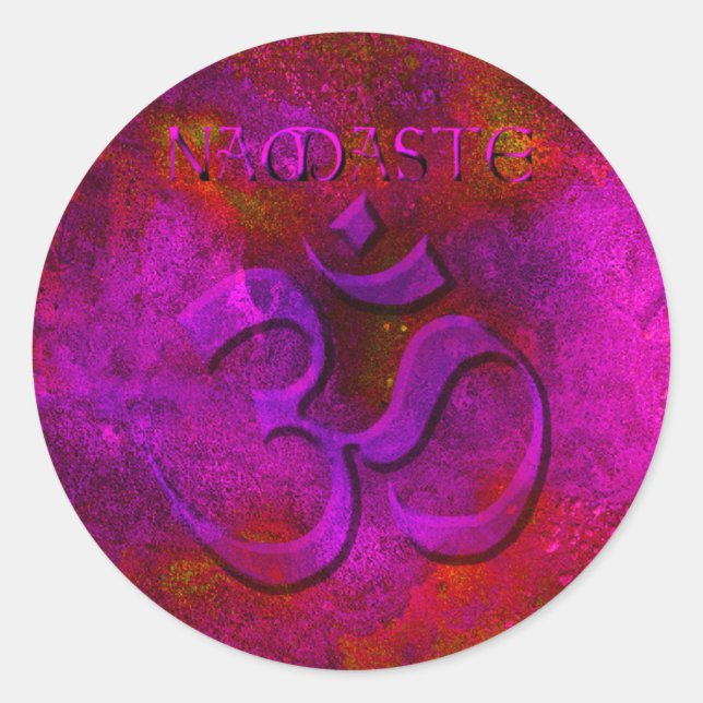 Namaste Purple Red Pegatinas (Anverso)