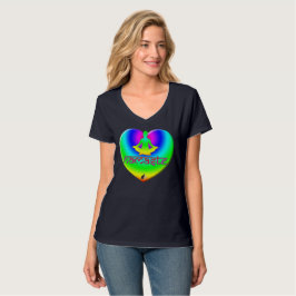Namaste Rainbow intenciona una camiseta de corazón