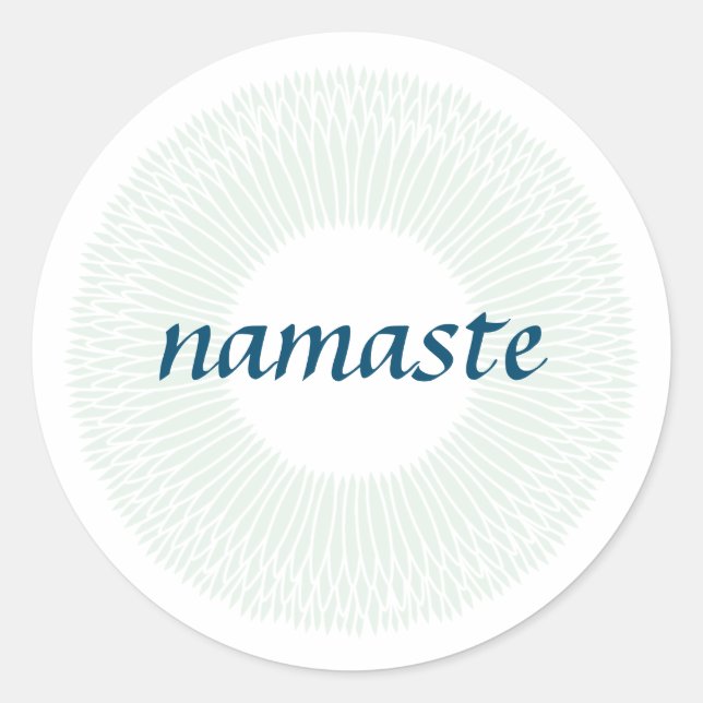 Namaste Small Round Pegatina (Anverso)