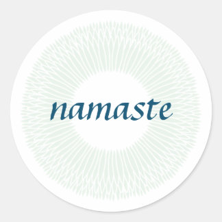 Namaste Small Round Pegatina