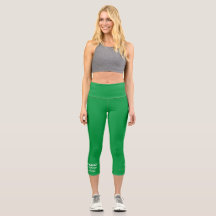 Namaste Sober Drier Green Capri Leggings