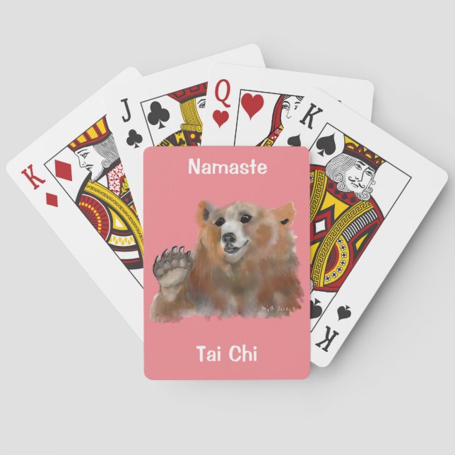 Namaste Tai Chi Qigong Jugando Cartas (Reverso)