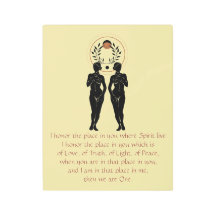 Namaste y Astra arte Metalizado femenino en la par