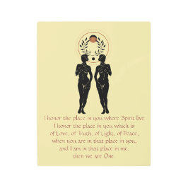 Namaste y Astra arte Metalizado femenino en la par