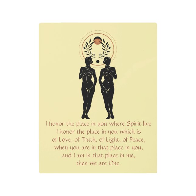 Namaste y Astra arte Metalizado femenino en la par (Anverso)