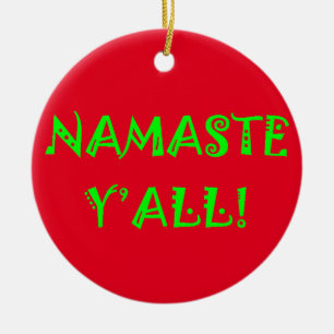 Namaste Y'All - Ornamentos navideños de yoga