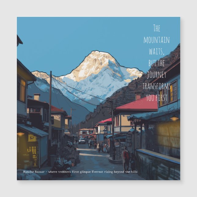 Namche Bazaar Aventura Matutina de Everest Imán (Anverso)