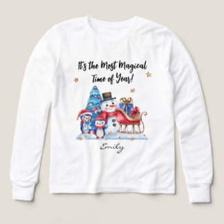 Name || Cute Snowman, Penguins Youth Long Sleeve