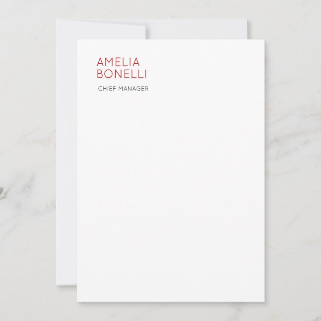 Name Minimalist Professional Plain Casual Card (Anverso)