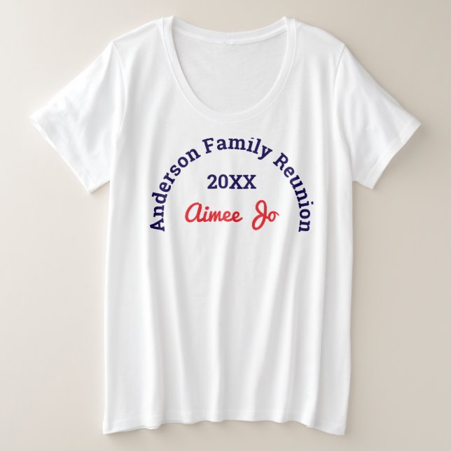 Name || Stylish Matching Family Reunion White (Anverso del diseño)