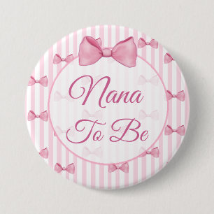 Nana a ser botón rosado de Baby Shower del arco