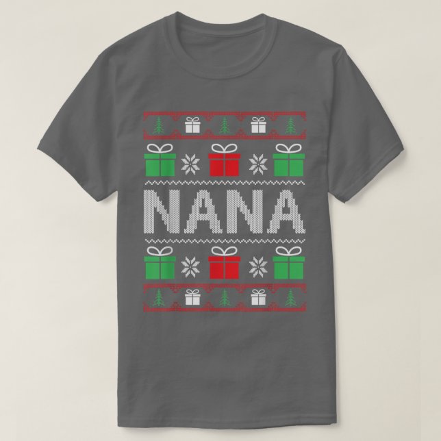 Nana Claus Ugly Navidad Sweater (Diseño del anverso)
