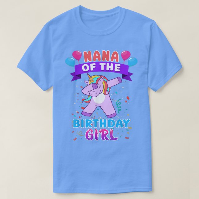 Nana de la camiseta de la Chica de cumpleaños Unic (Diseño del anverso)