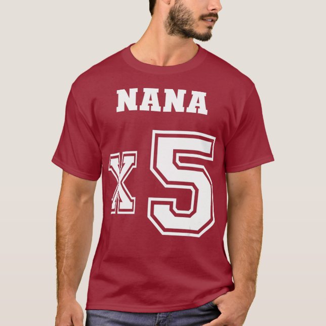 Nana estilo Jersey x5 x 5 nietos Orgullosa mamá (Anverso)
