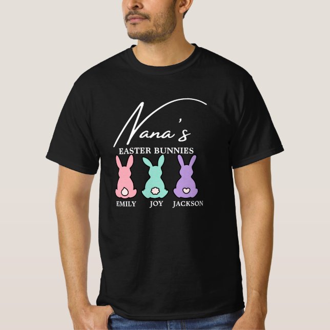 Nana/Grandma/Mimi Personalizable Camisa de conejo  (Anverso)