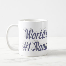 Nana gris mitad de texto taza de café