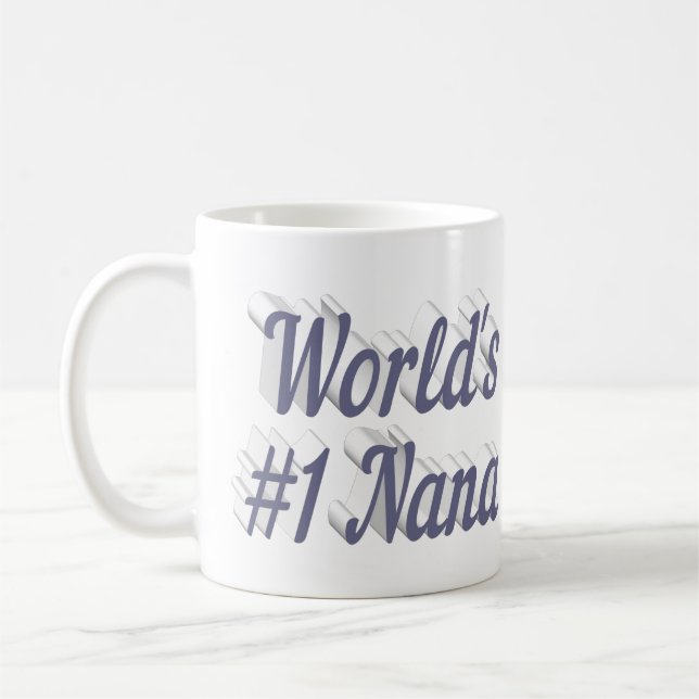 Nana gris mitad de texto taza de café (Izquierda)