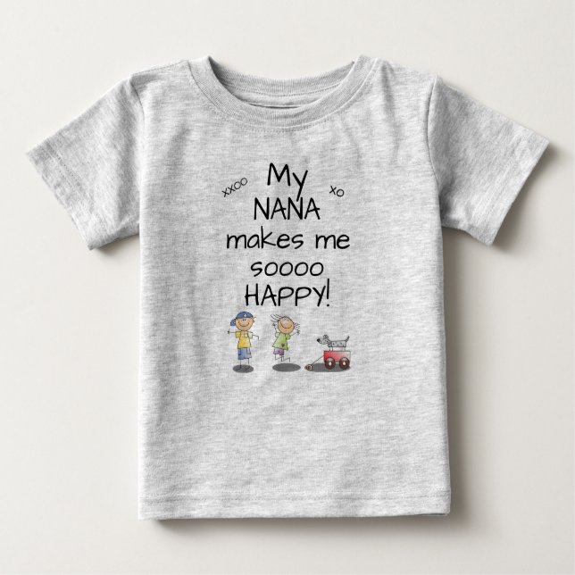 Nana me hace a Sooo camiseta feliz del bebé (Anverso)