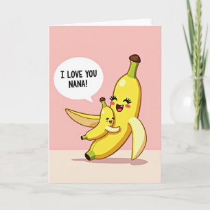 Nana Te Quiero Tarjeta con Tema de Frutas